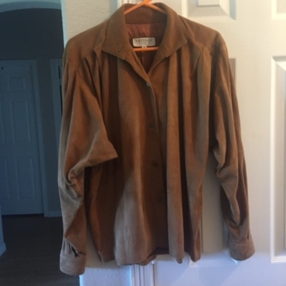 Vtg Artisan Wear Caramel Suede Jacket 6
